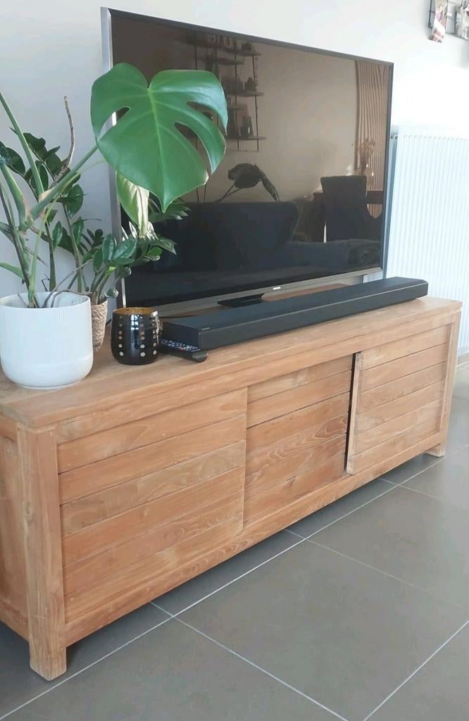 Teak TV kast met schuifdeurtjes, Enlèvement