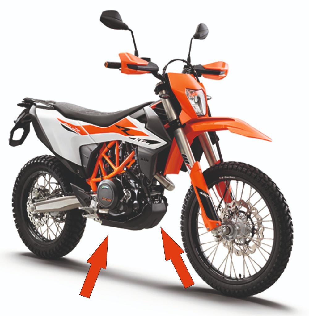 KTM 690 karterbescherming zwart kunststof, Particulier, Nieuw, Enduro
