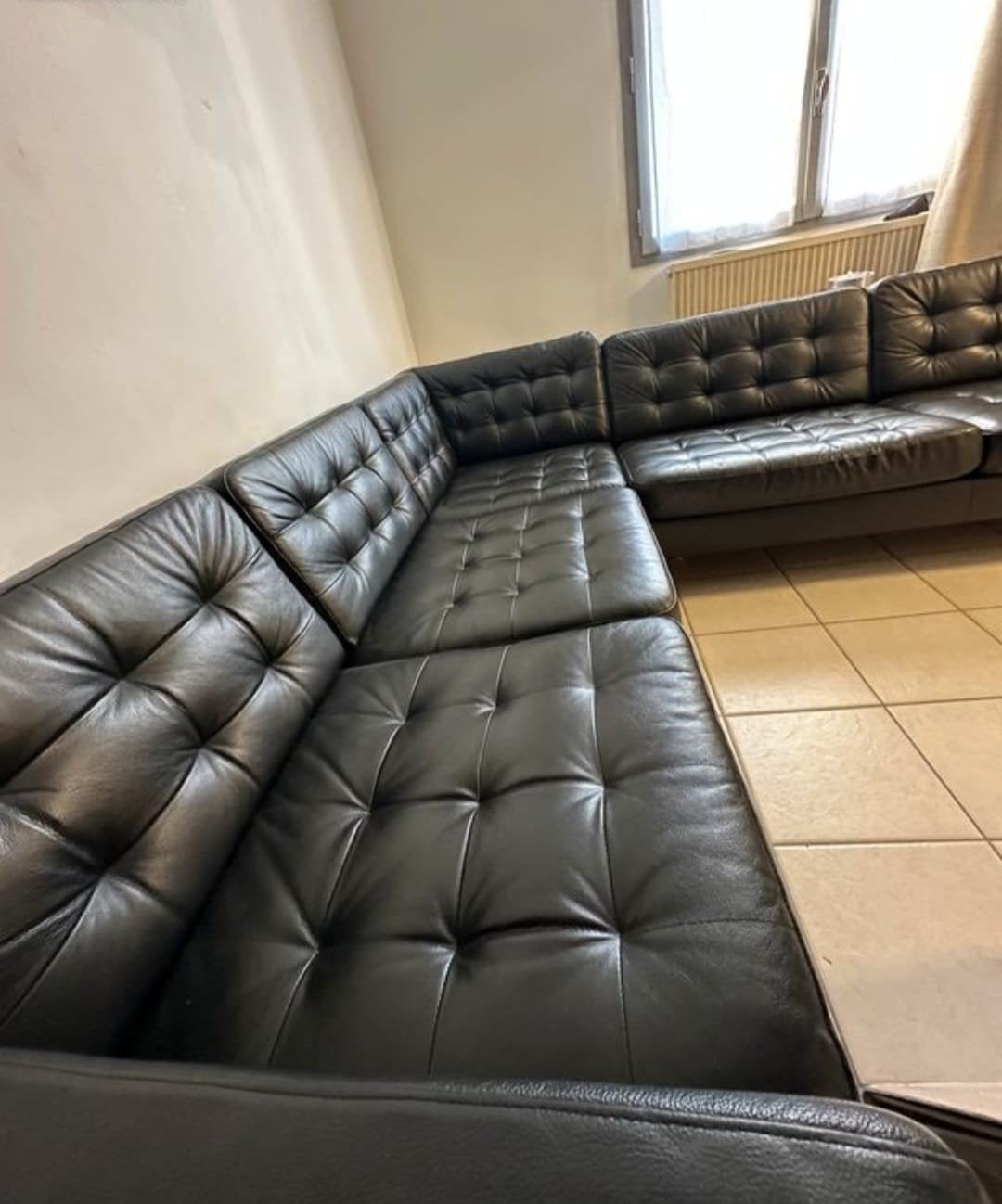 Grand canapé d’angle en cuir Landskrona Ikea, Enlèvement, Cuir