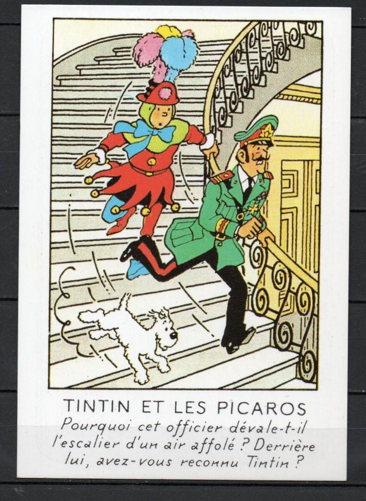 Carte postale : Hergé : Tintin/ Tintin et les Picaros, Enlèvement