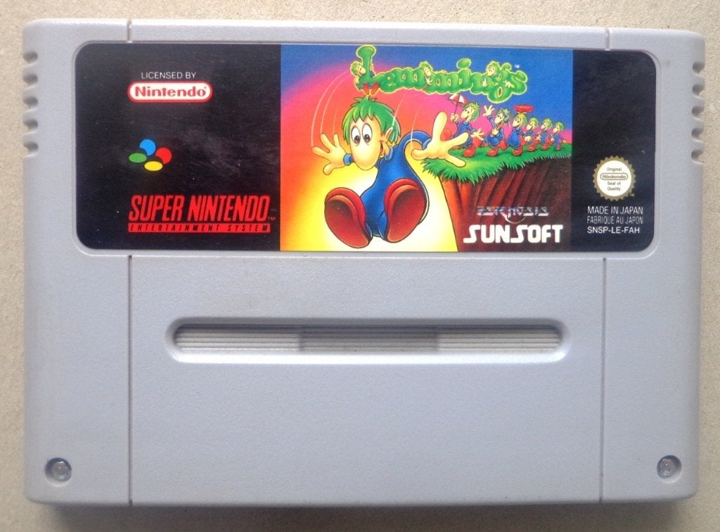 Lemmings voor de Europese Super Nintendo, Games en Spelcomputers, Ophalen of Verzenden, Gebruikt