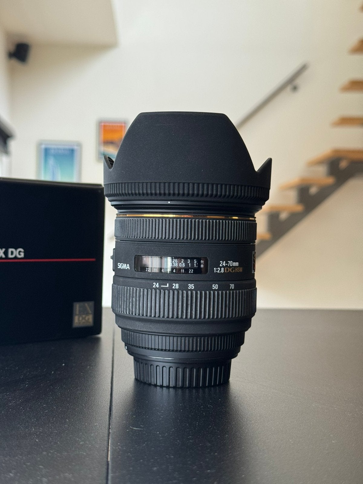 Sigma 24-70 EX DG HSM Canon, Audio, Tv en Foto, Ophalen of Verzenden, Zo goed als nieuw, Canon, Zonnekap