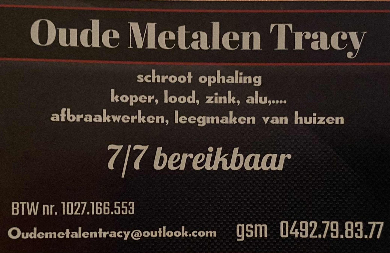 Oudemetalentracy, Enlèvement