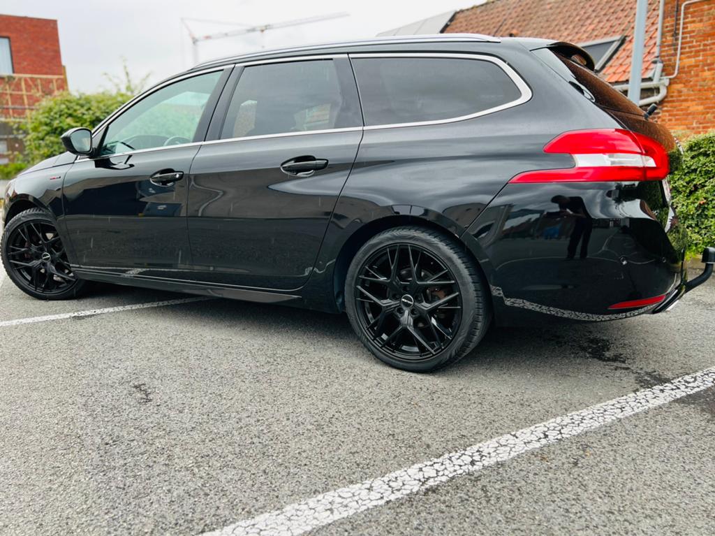 Peugeot 308 GT-line, 2.0d, Automaat,Euro-6b, Auto's, Peugeot, Automaat, Zwart, Leder, 5 deurs