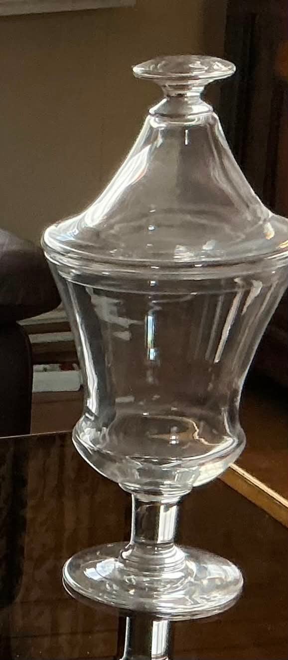 Glazen vaas met deksel, Ophalen, Glas