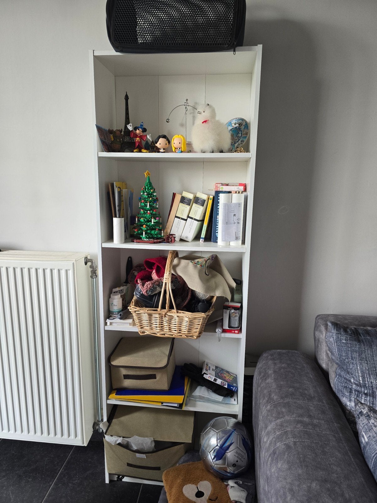 Witte boekenkast met 5 planken, Huis en Inrichting, Ophalen, Met plank(en), 50 tot 100 cm, Zo goed als nieuw