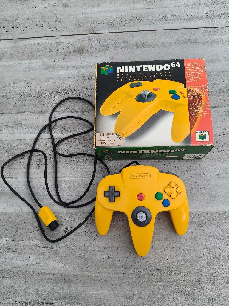 Manette Nintendo 64 N64 jaune avec boîte d'origine, Consoles de jeu & Jeux vidéo, Enlèvement ou Envoi, Utilisé