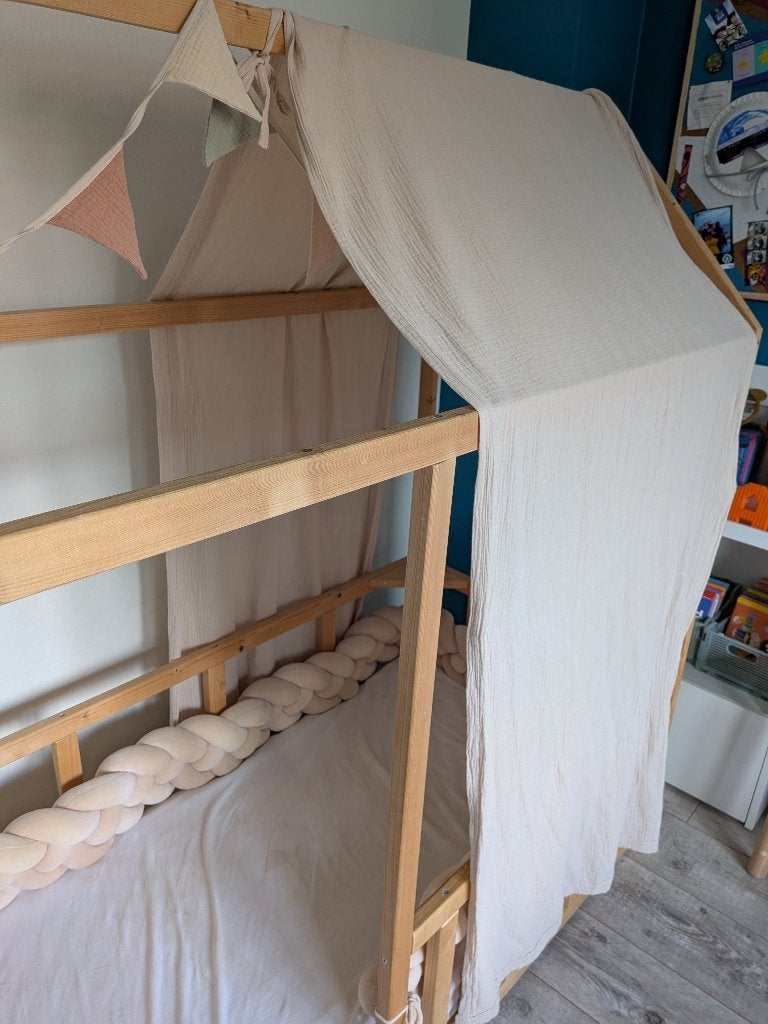 Set kindercabinebed/buxushout/matras en accessoires, Kinderen en Baby's, 70 tot 85 cm, Zo goed als nieuw, 160 tot 180 cm, Ophalen