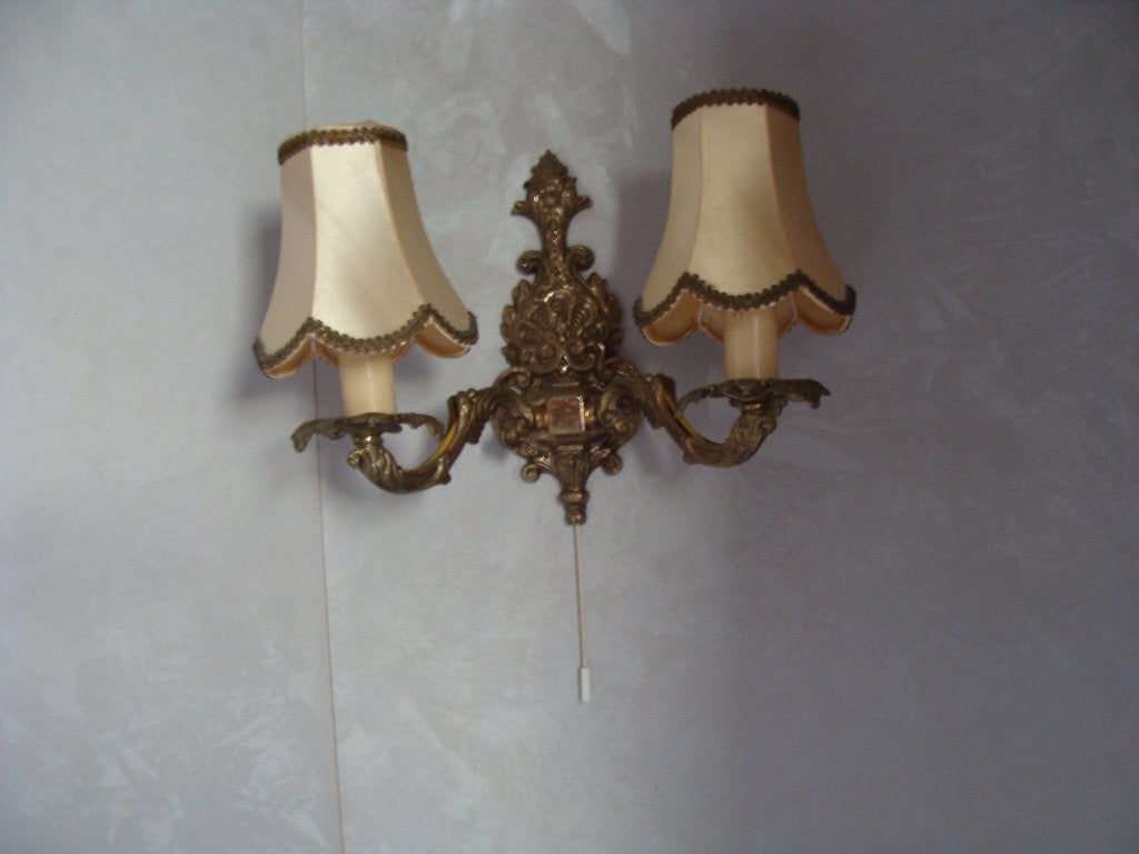 applique mural en cuivre avec abat-jour , vintage, Maison & Meubles, Lampes | Appliques, Applique murale, Comme neuf, Enlèvement