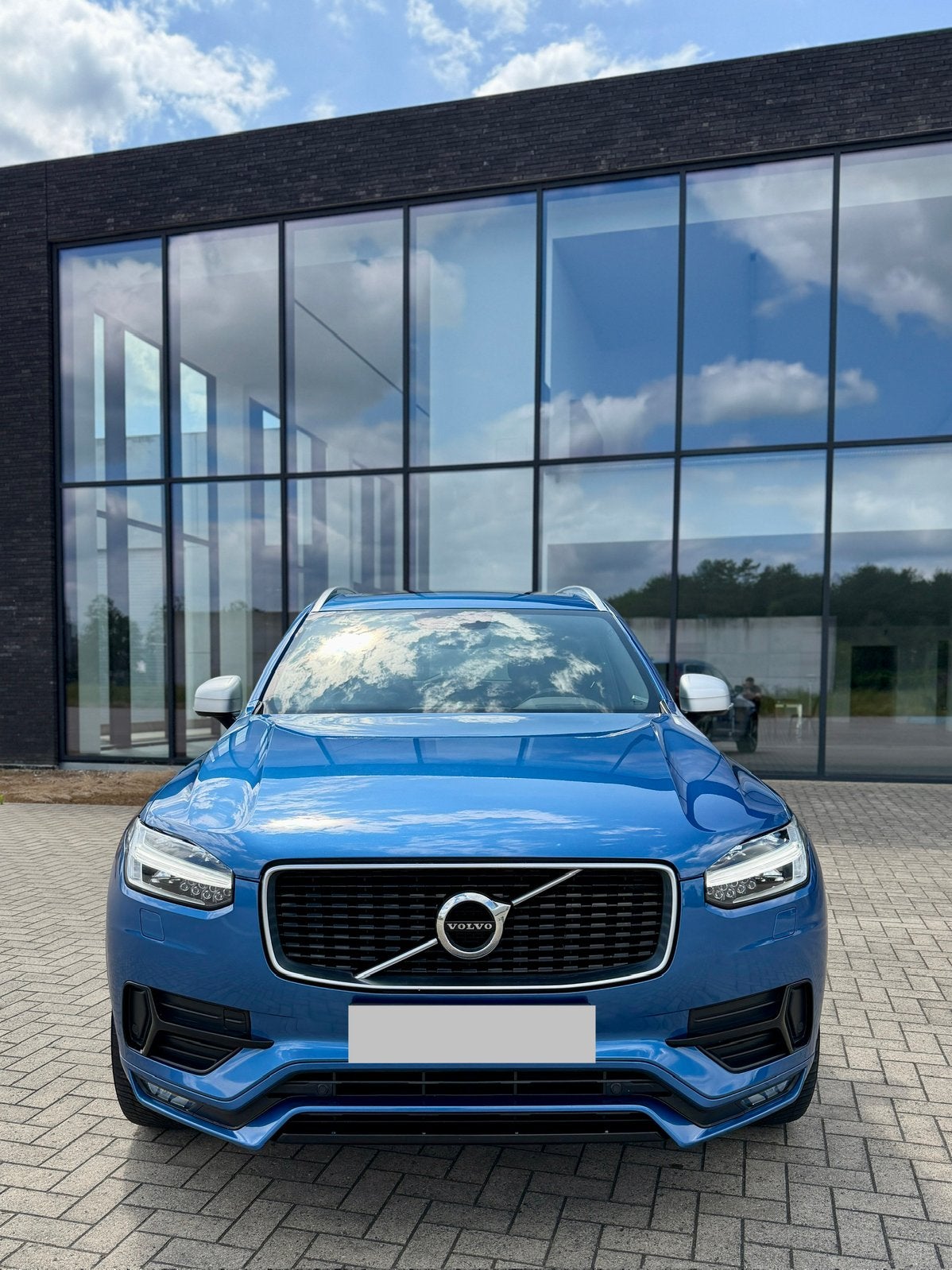 Volvo XC90 R Design, Auto's, Blauw, Leder, Bedrijf, Diesel