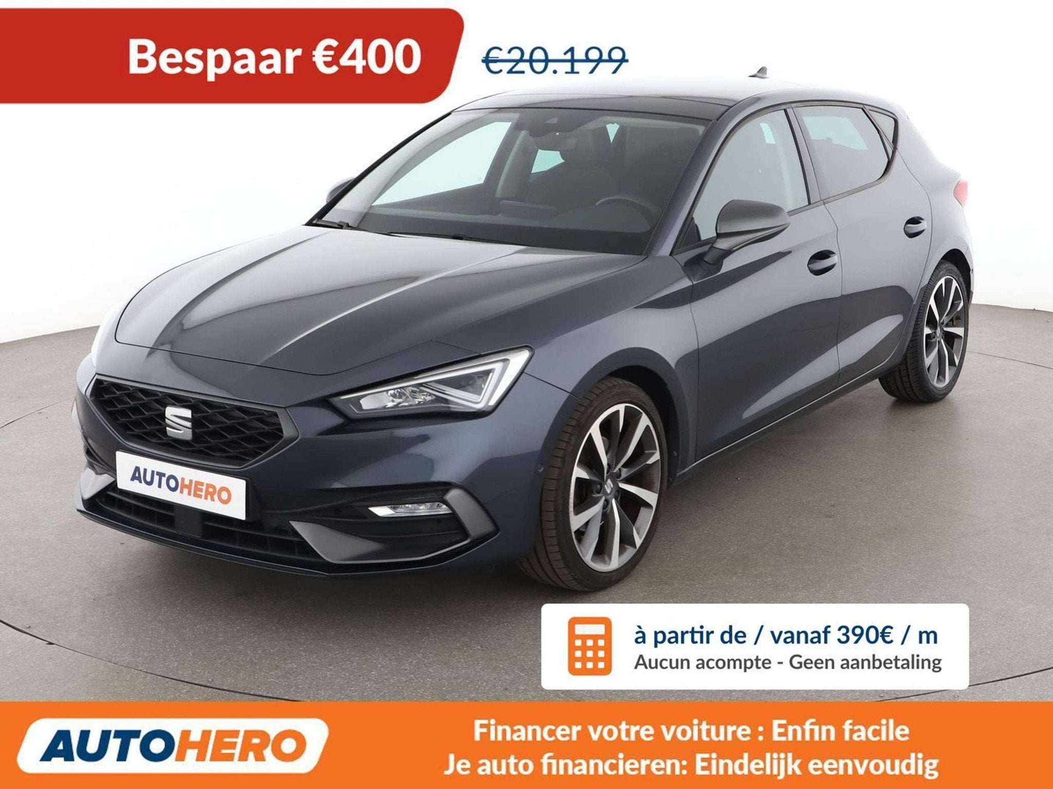 SEAT Leon 1.5 eTSI ACT FR (année de construction 2021), Autos, 1361 kg, Argent ou Gris, Achat, https://public.car-pass.be/vhr/110885c1-5a67-4e4e-ab32-a8d18f1f12a5