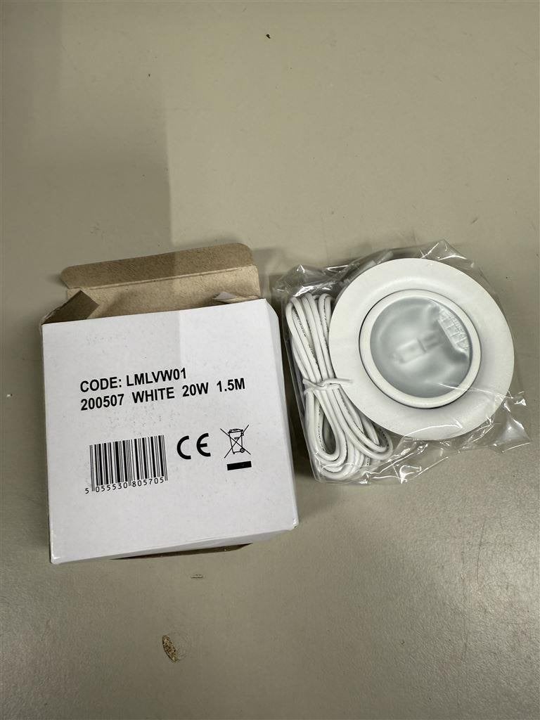 12v 20w halogeen inbouwkastlamp wit lage spanning LMLVW01, Maison & Meubles, Lampes | Lampes en vrac, Enlèvement ou Envoi, Neuf