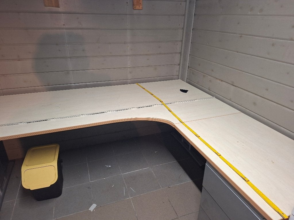 Hoek bureau, Autres marques, Utilisé, 60 cm, Beige