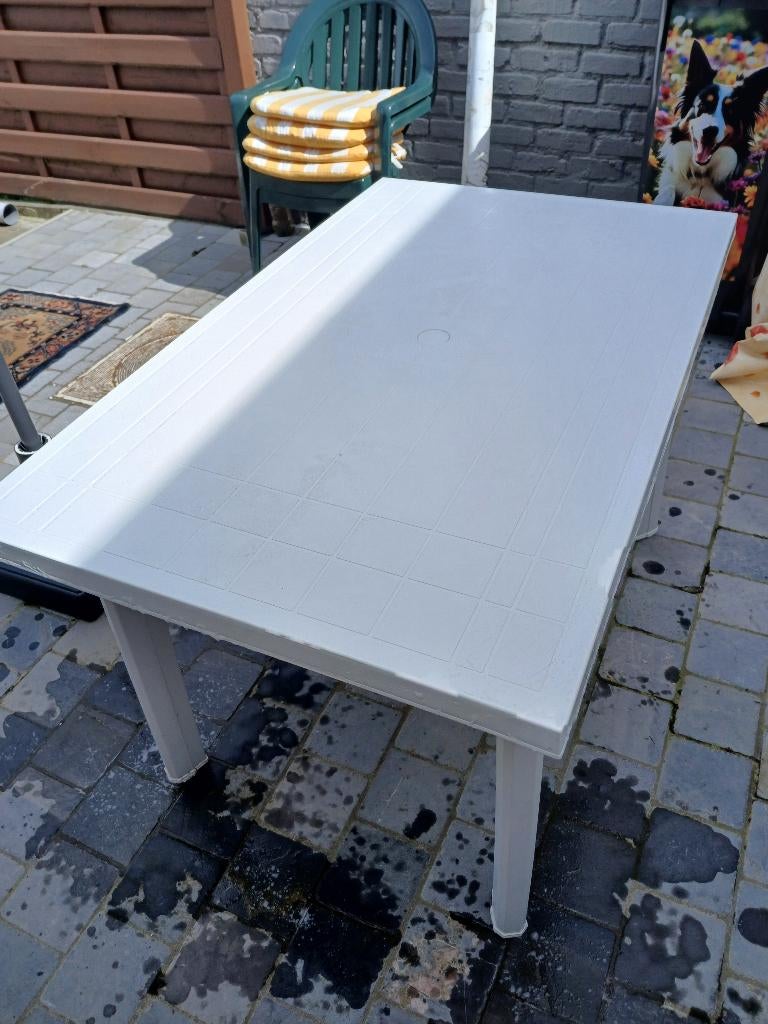 Tuintafel pvc, Ophalen, Zo goed als nieuw, Rechthoekig, Kunststof