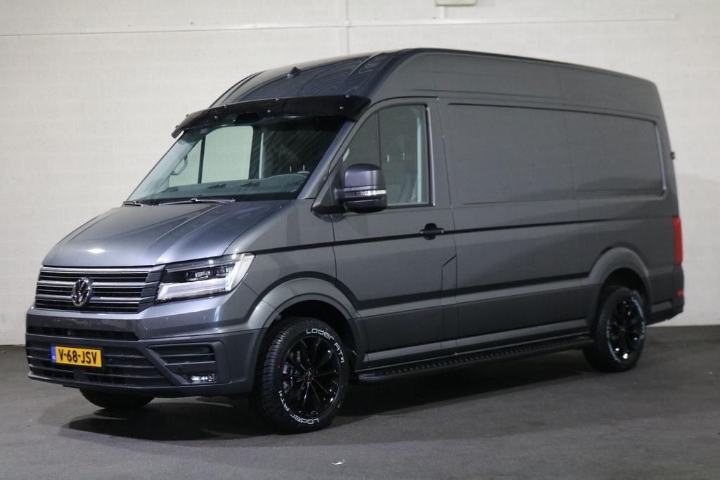 Volkswagen Crafter 2.0 TDI 177pk L3 H3 Automaat Airco Naviga, Auto's, Automaat, Diesel, Parkeersensor, Zilver of Grijs
