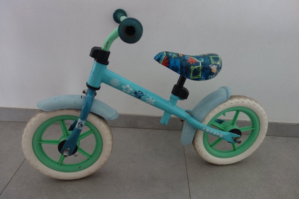 loopfiets Vaiana 12 inch mint (blauw/groen), Ophalen, Loopfiets