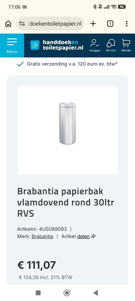Inox vuilnisbakken, Zakelijke goederen, Horeca | Keukenapparatuur, Ophalen