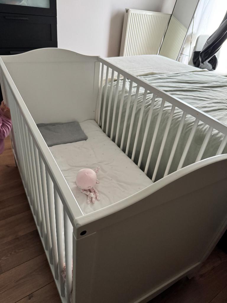 Kinderbedje SMÅGÖRA met matras, Gebruikt, Minder dan 140 cm, Minder dan 70 cm, Ophalen