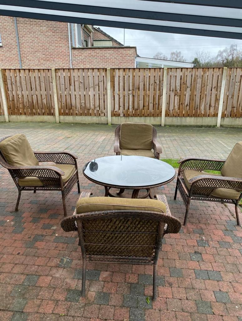 Tuin set tafel met 4 stoelen, Tuin en Terras, Ophalen, Tuinset