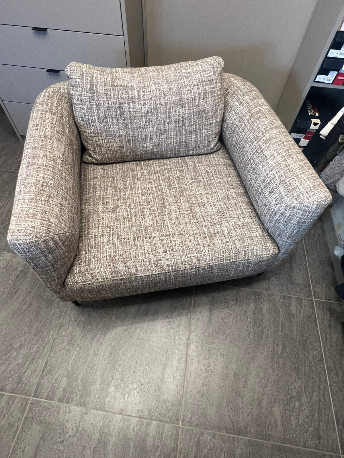 Mooie brede zetel juntoo 100cm b 66cm h x90cm diepte, Ophalen, 75 tot 100 cm, Zo goed als nieuw, 100 tot 125 cm