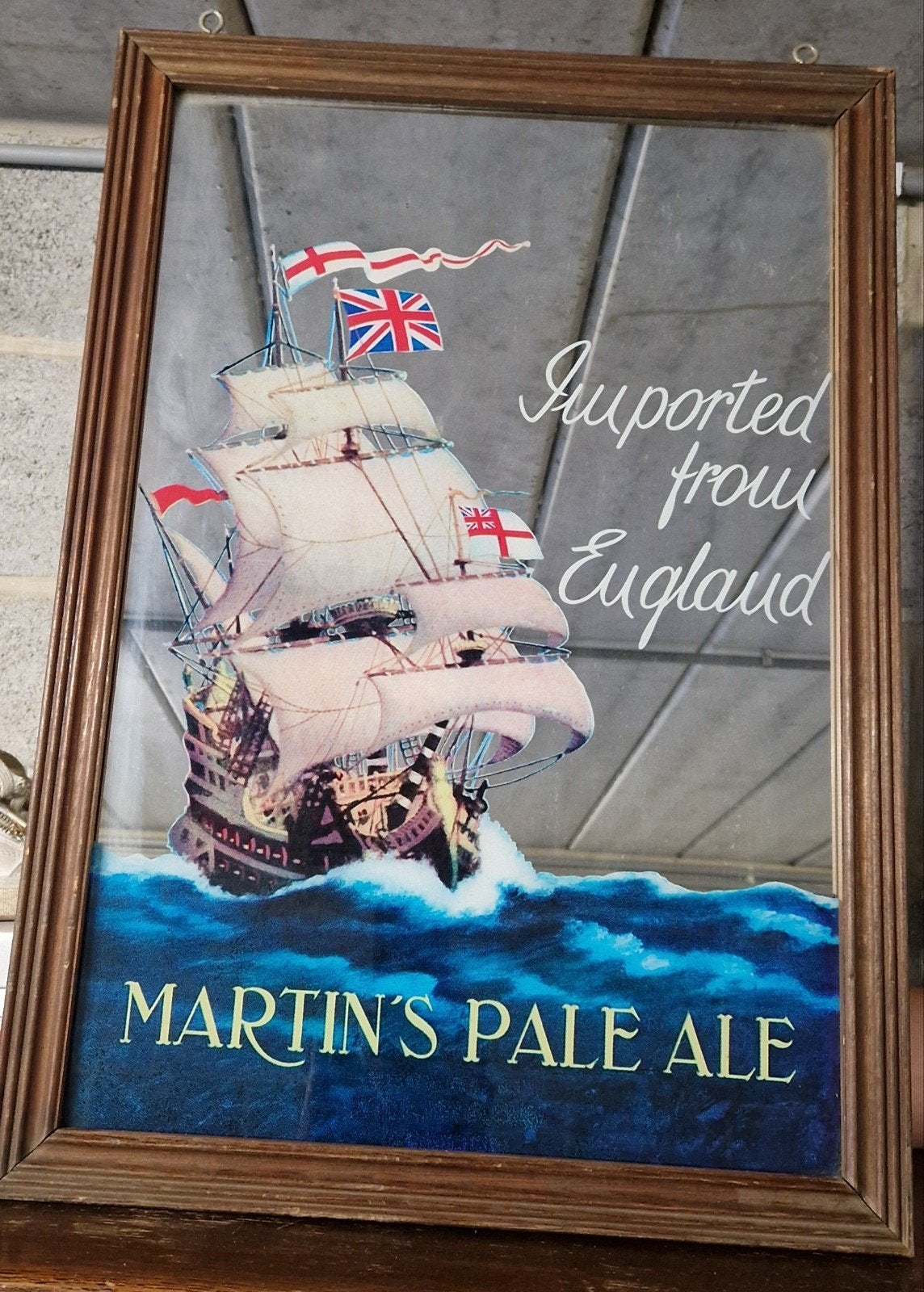 Vintage reclamespiegel Martin's Pale Ale, Verzamelen, Merken en Reclamevoorwerpen, Ophalen of Verzenden, Gebruikt