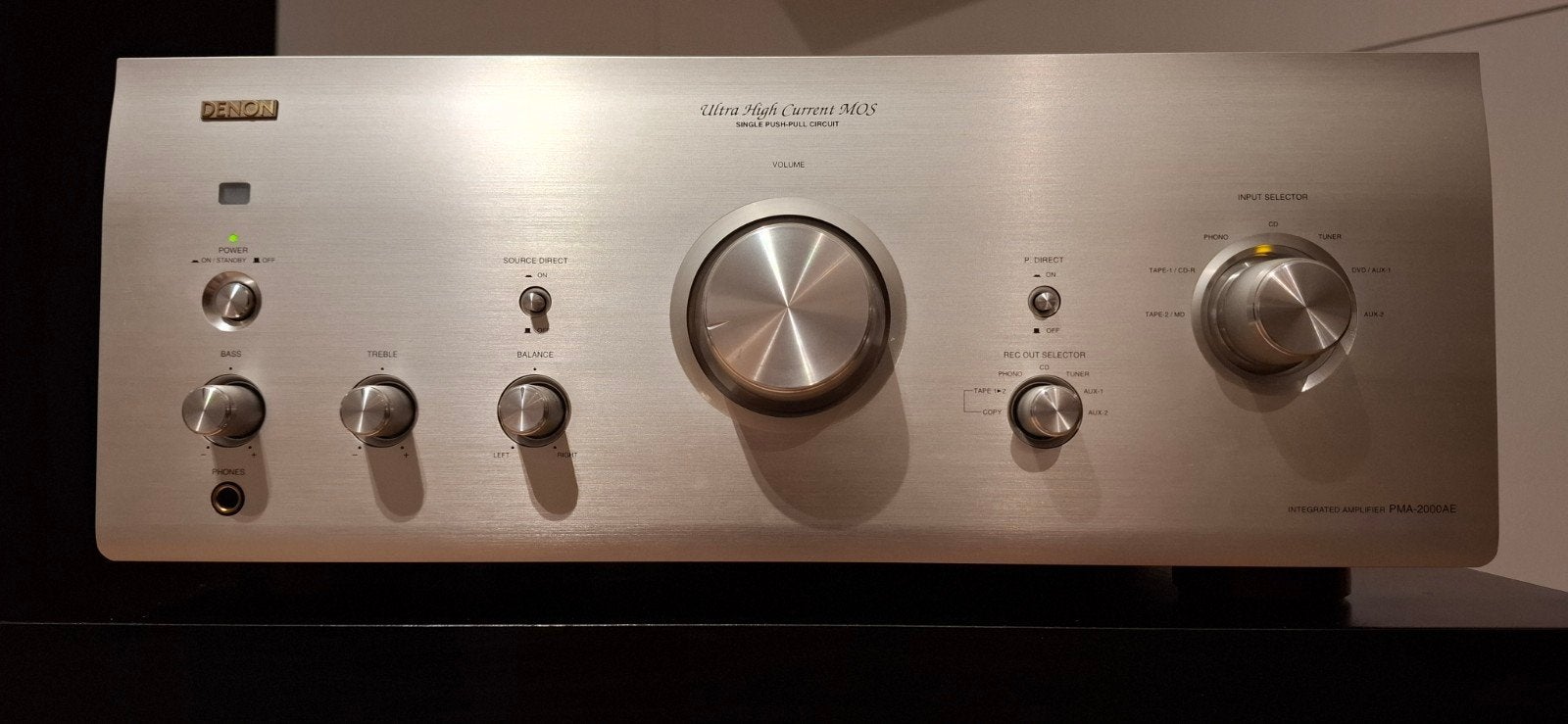 DENON PMA-2000AE geïntegreerde versterker - zilver, Audio, Tv en Foto, Gebruikt, Denon, Ophalen of Verzenden, 60 tot 120 watt