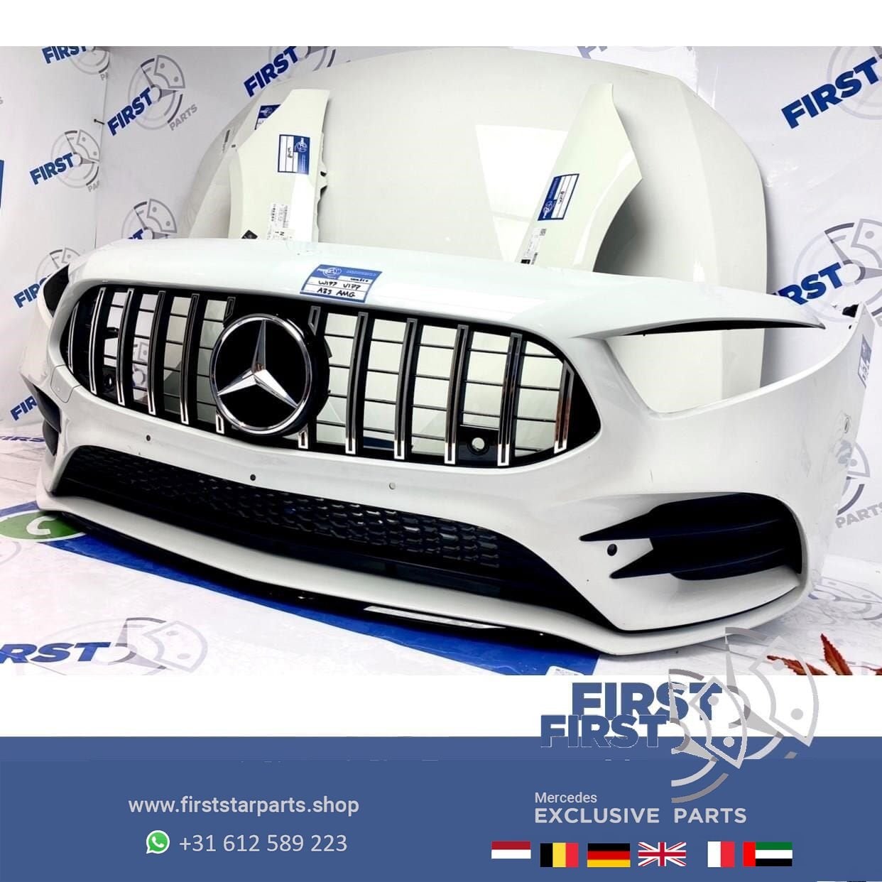 W177 V177 GT A35 AMG LINE VOORKOP WIT Mercedes A Klasse 2018, Auto-onderdelen, Gebruikt, -, Voor, Ophalen of Verzenden