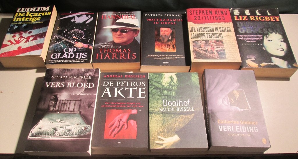 10 livres de Thrillers Prima, Enlèvement ou Envoi, Comme neuf