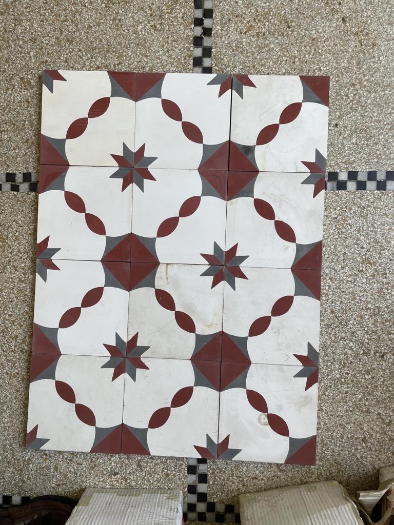 Lot de carreaux de ciment artisanaux, 20 à 40 cm, Carrelage de sol, Enlèvement, Utilisé