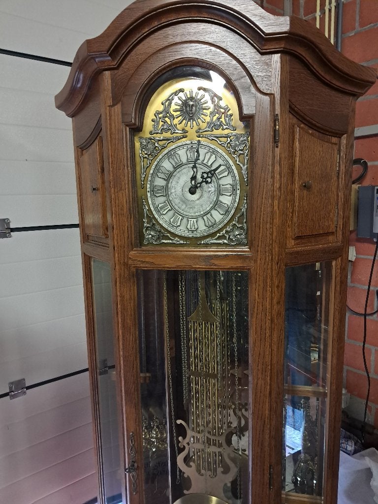 horloge stationnaire large à 3 poids, Antiquités & Art, Enlèvement