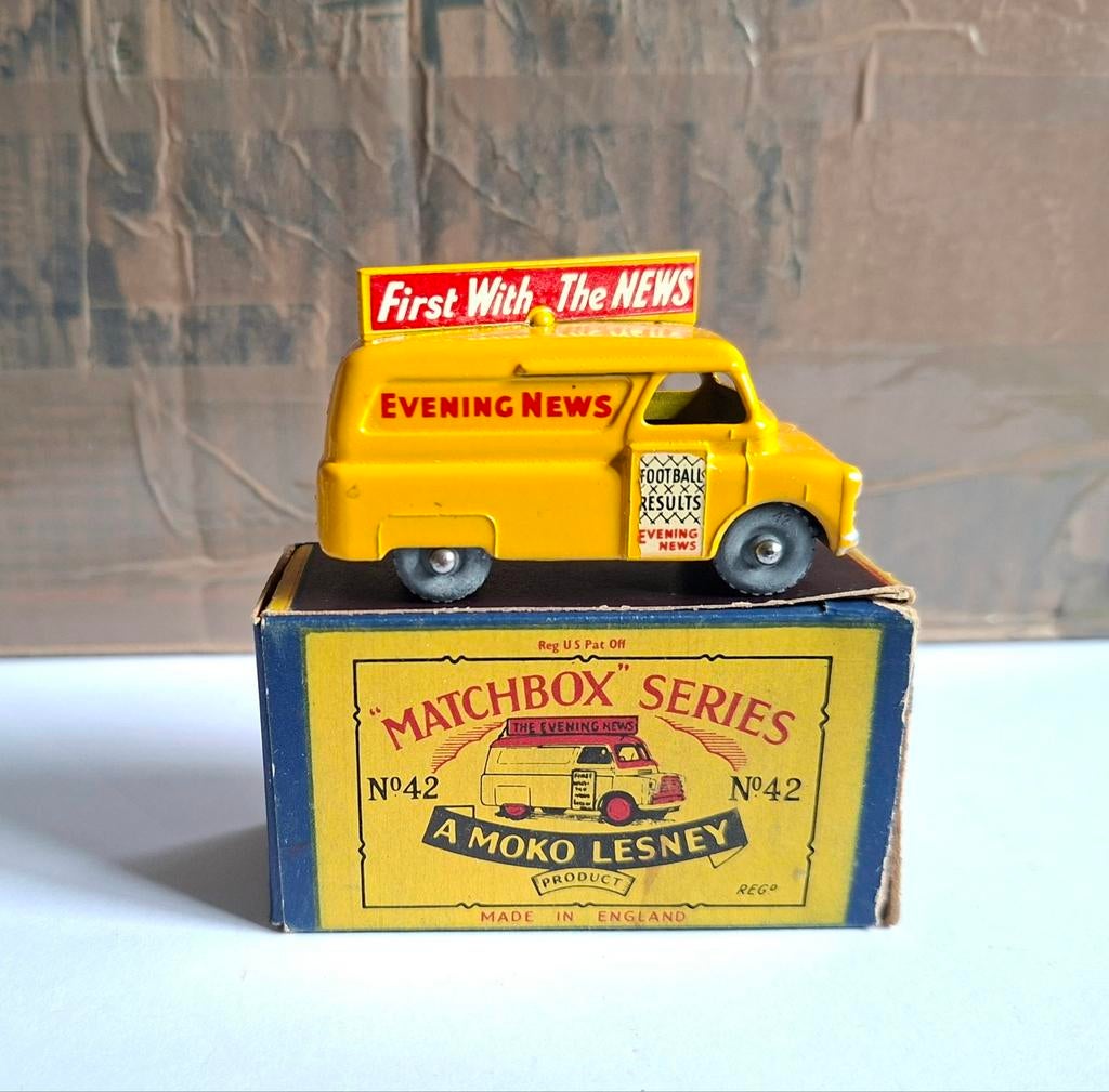 Matchbox 42 bedford evening news van, Ophalen of Verzenden, Matchbox