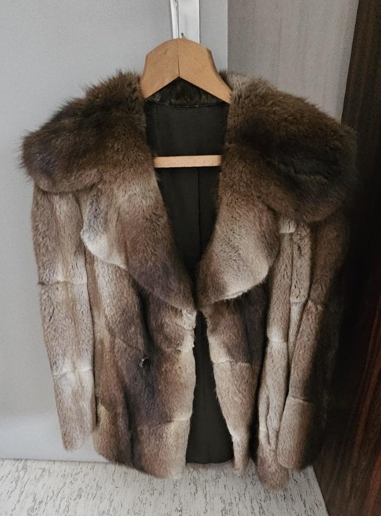 Manteau en fourrure, Enlèvement, Porté, Taille 38/40 (M), Brun