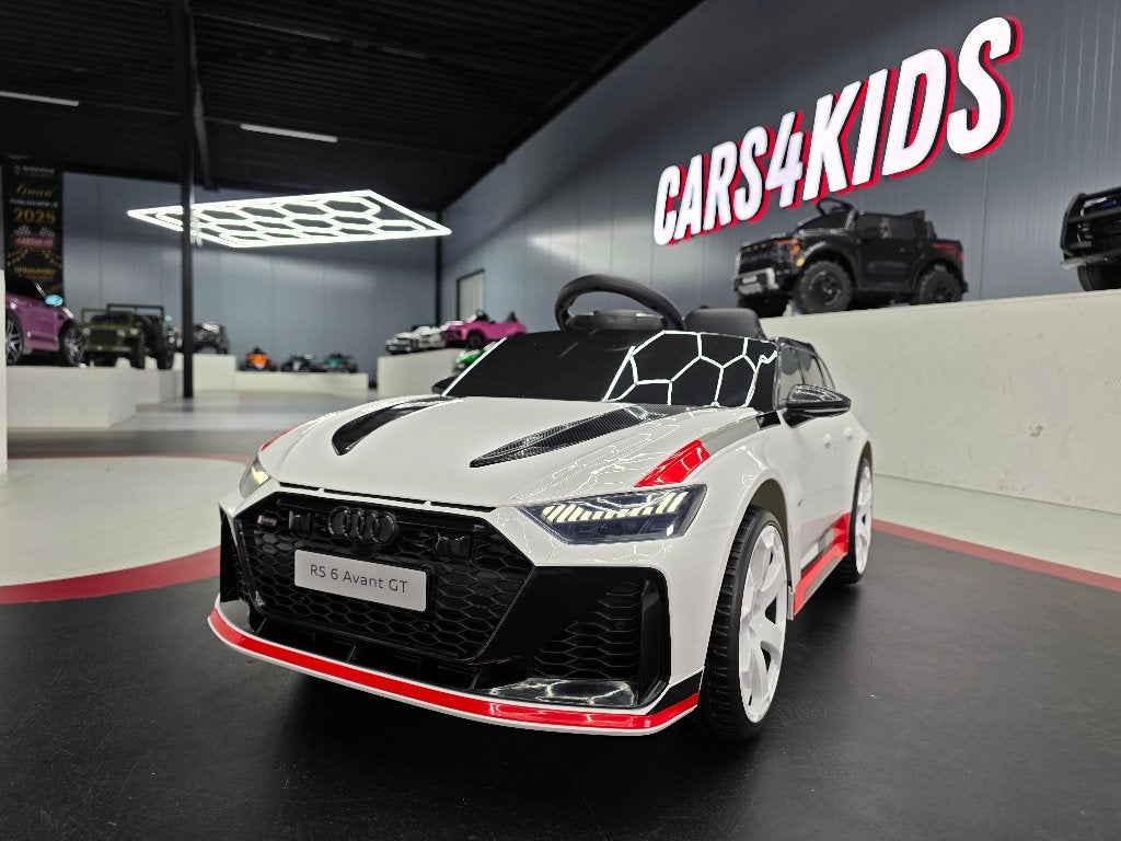Kinderauto Audi RS6 Avant GT - 4 motors - leren zit - RC, Enlèvement ou Envoi, Neuf, Télécommande