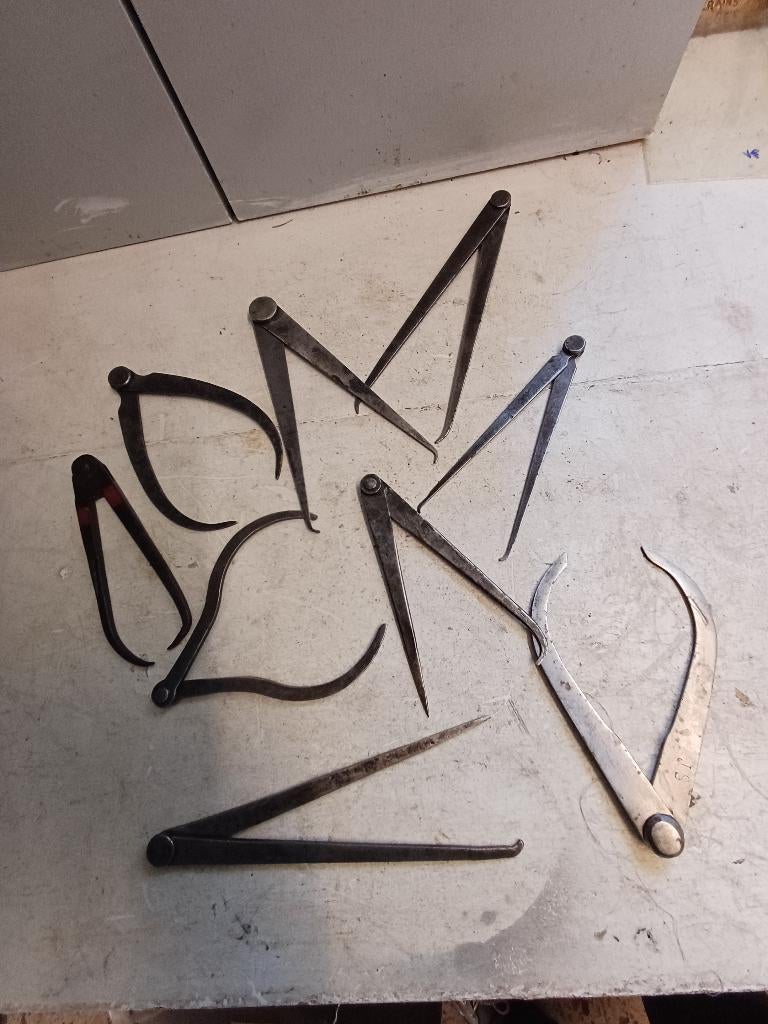 oud lot handmatige meetinstrumenten (pass), Ophalen of Verzenden, Gebruikt