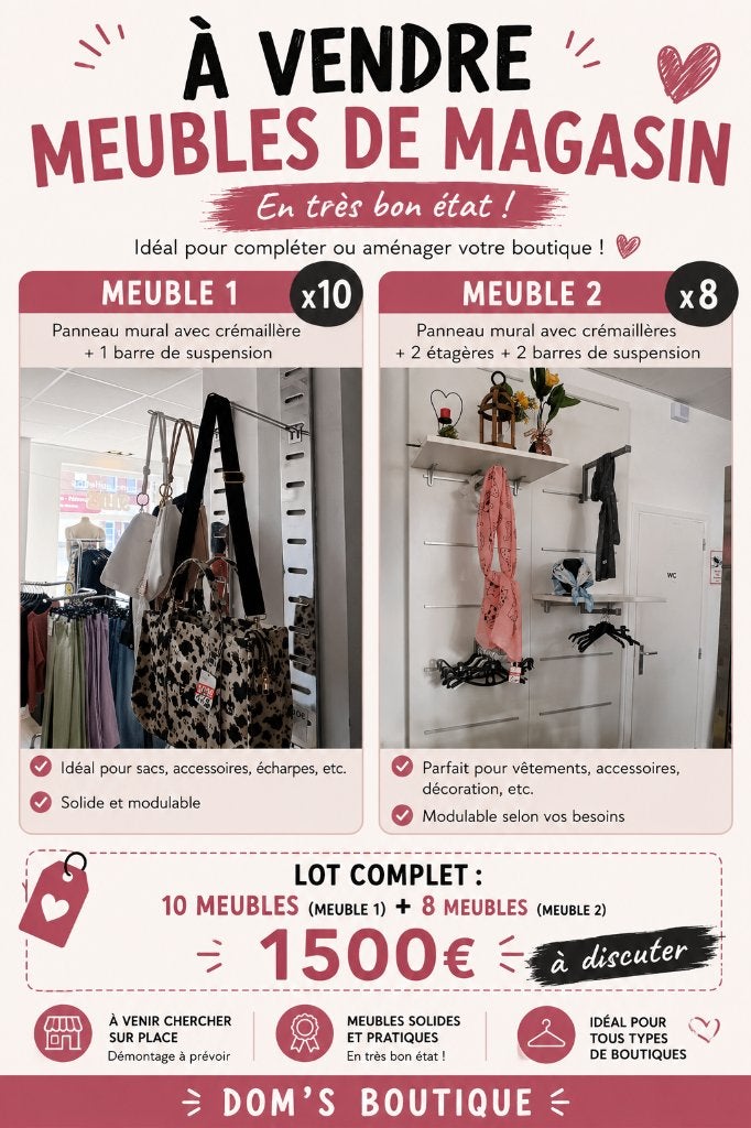 Mobilier de magasin,Suite à un changement complet de meubles, Articles professionnels, Aménagement de Bureau & Magasin | Fournitures de bureau