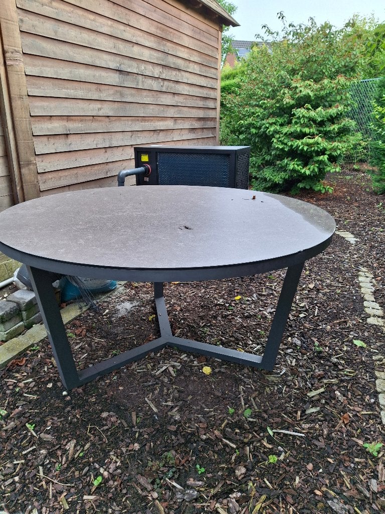 Terrastafel, Jardin & Terrasse, Tables de jardin, Enlèvement, Utilisé, Rond, Aluminium