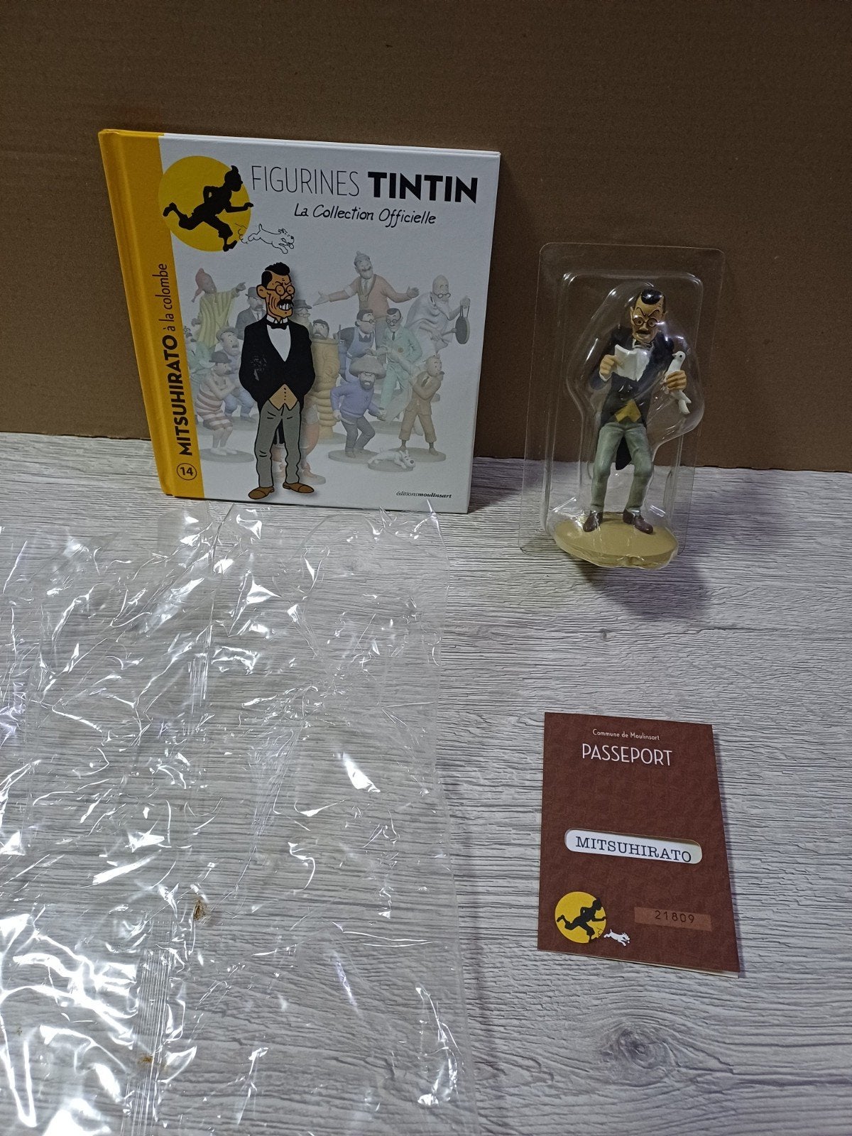 Figurine Mitsuhirato 14 Tintin, Collections, Enlèvement ou Envoi, Tintin, Comme neuf, Statue ou Figurine