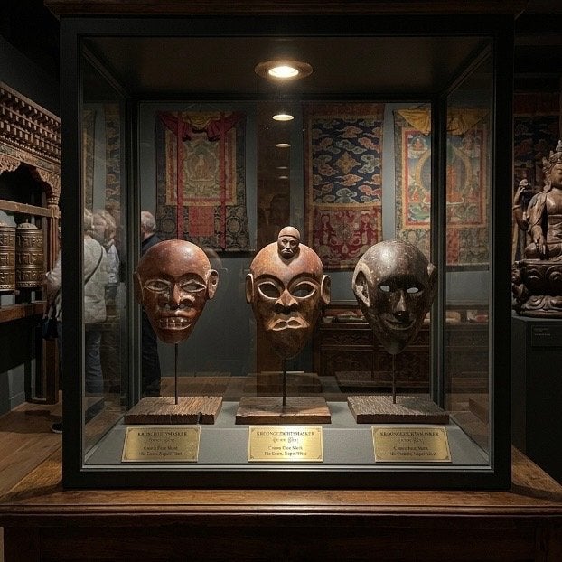 Oude tribale Himalaya maskers, Ophalen