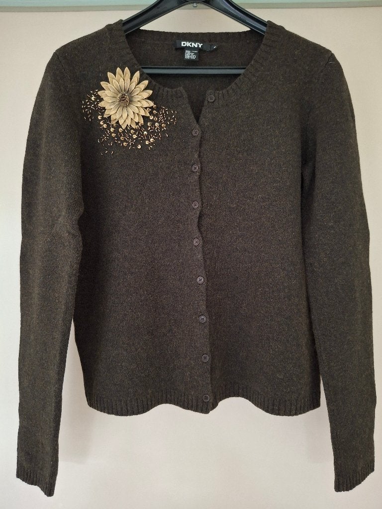 Vintage wollen trui DKNY (Donna Karan New York) maat 38 (M), Kleding | Dames, Ophalen of Verzenden, Maat 38/40 (M)