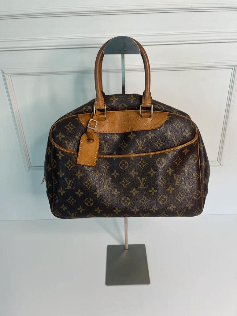 Louis Vuitton Sac à main en toile Deauville, Handtassen en Accessoires, Tassen | Damestassen, Zo goed als nieuw, Handtas, Bruin