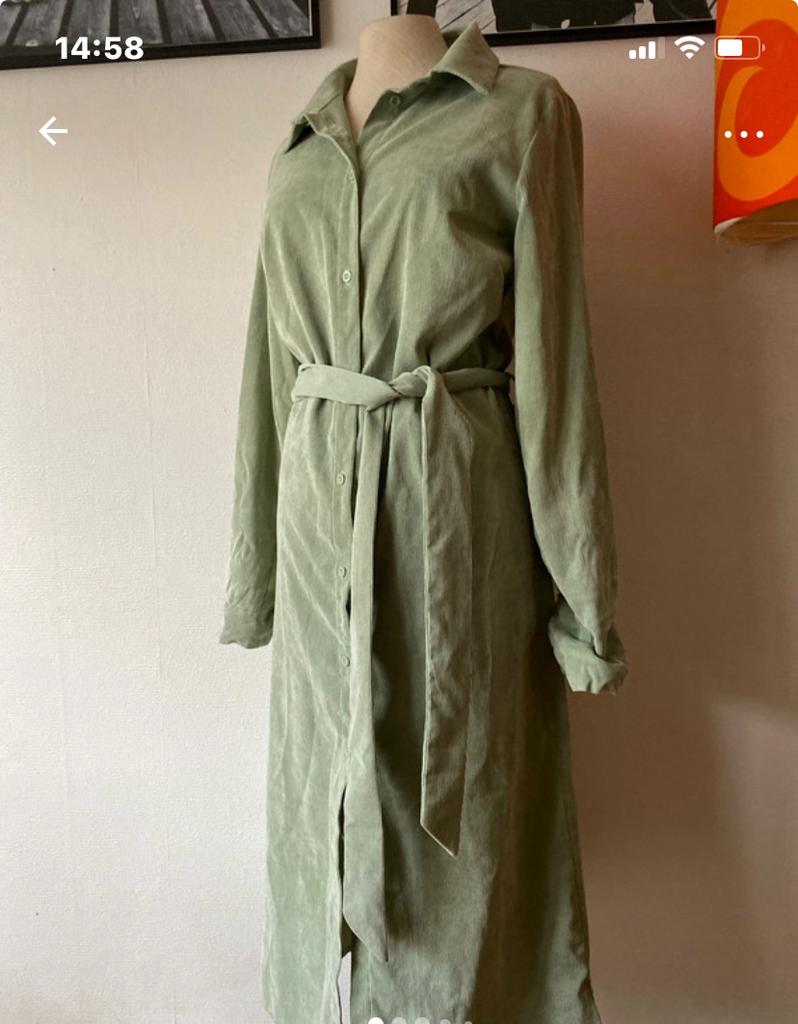 Mintgroene lange jurk, Maat 38/40 (M), Overige kleuren, Ophalen of Verzenden, Zo goed als nieuw