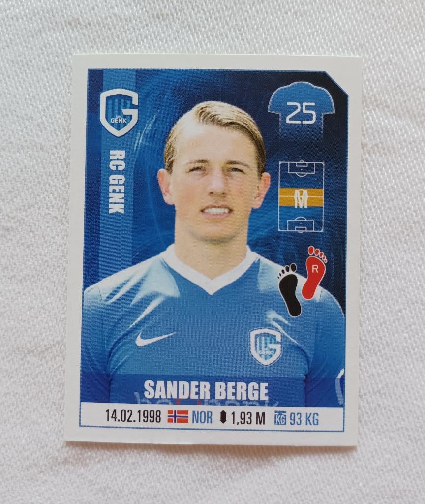 Autocollant Sander Berge (rookie) - Pro League 2018, Enlèvement ou Envoi, Comme neuf, Autocollant