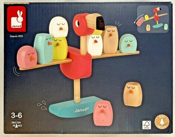 Janod roze Flamingo evenwichtsspel zigolos Balansspel hout, Kinderen en Baby's, Speelgoed | Houten speelgoed, Verzenden, Zo goed als nieuw
