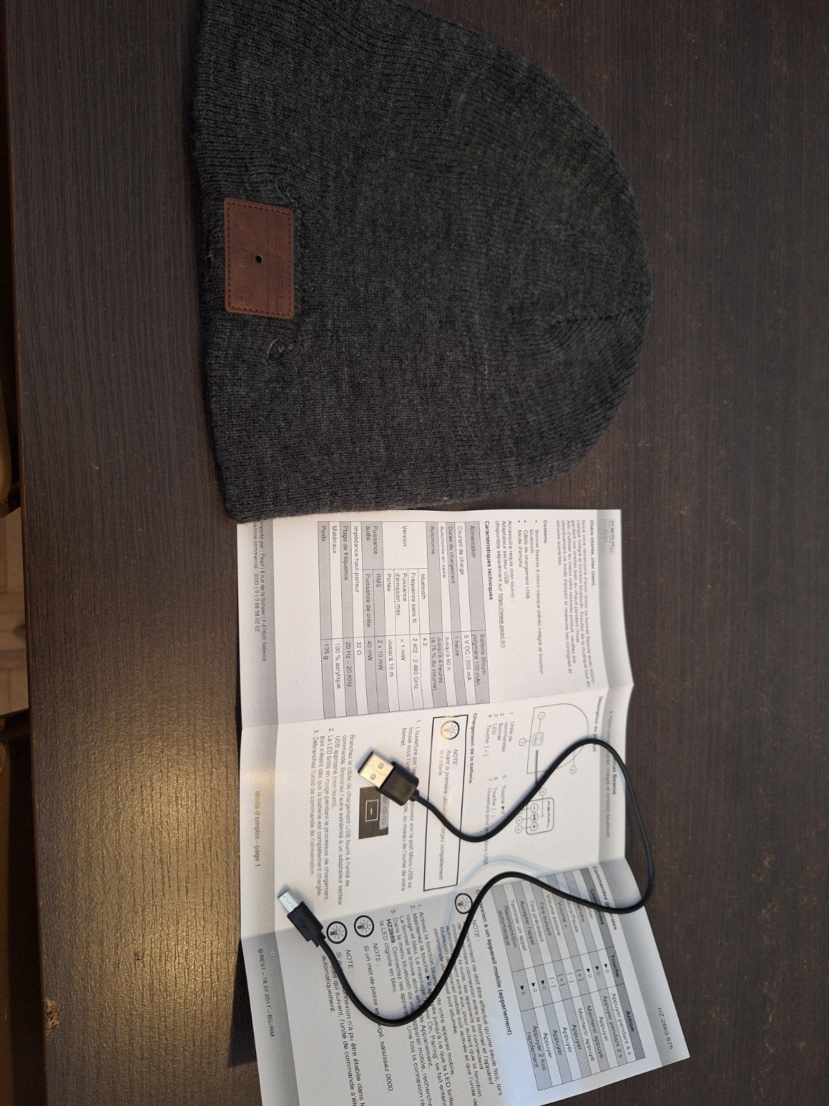 muts beanie met geintegreerde micro headset, Informatique & Logiciels, Casques micro, Neuf, Enlèvement ou Envoi, Over-ear, Beanie