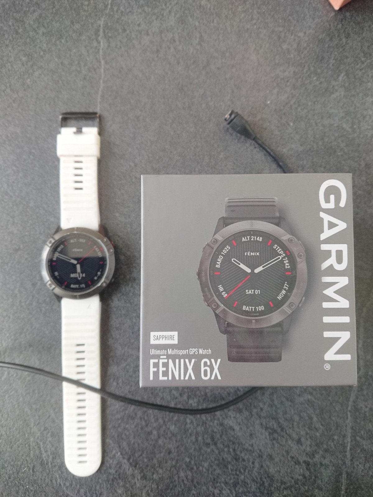 Garmin Fenix 6x Sapphire, Handtassen en Accessoires, Ophalen of Verzenden, Conditie