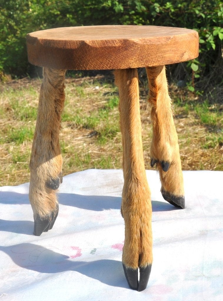 porte plante ou tabouret d'enfant pate de biche, Antiek en Kunst, Antiek | Woonaccessoires, Ophalen of Verzenden