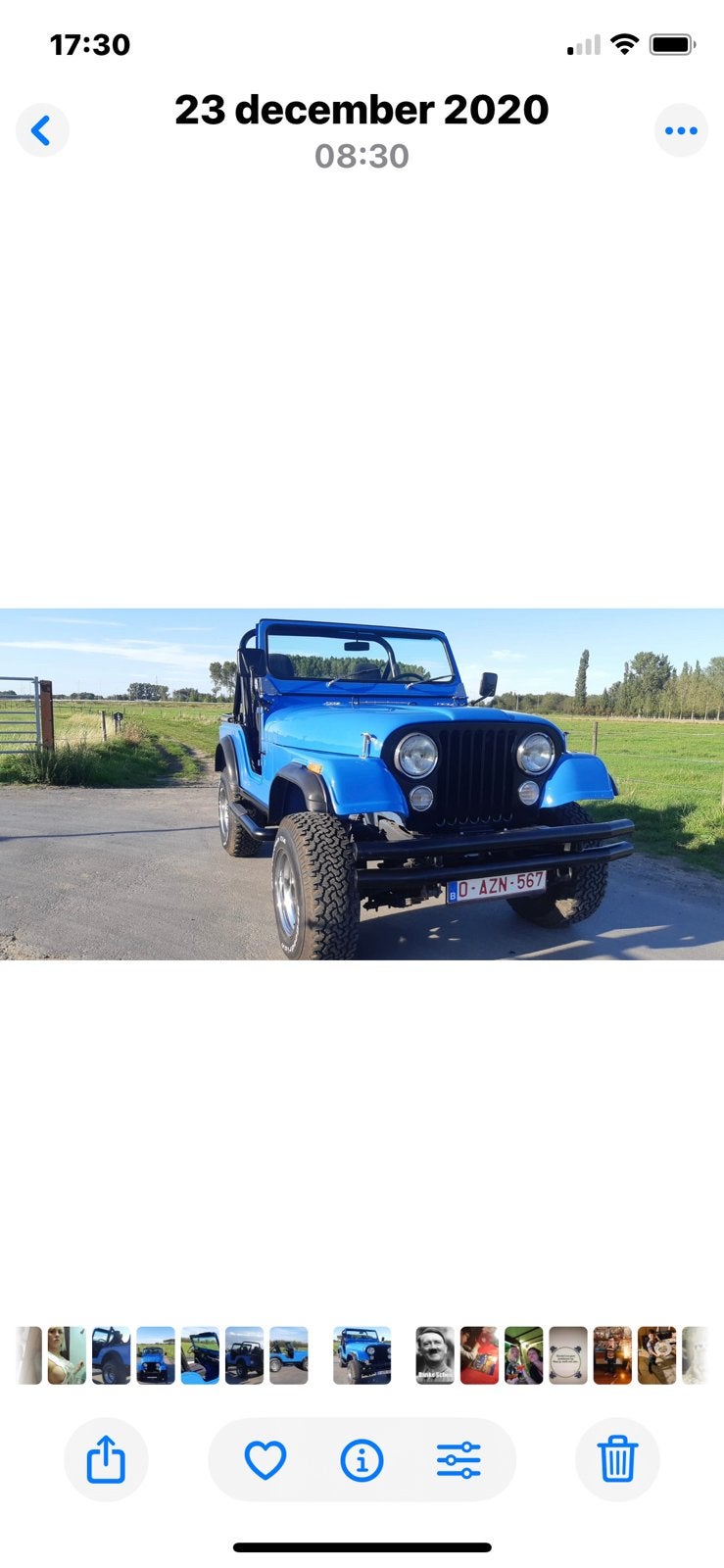 Jeep CJ5/oldtimer, Enlèvement, Jeep