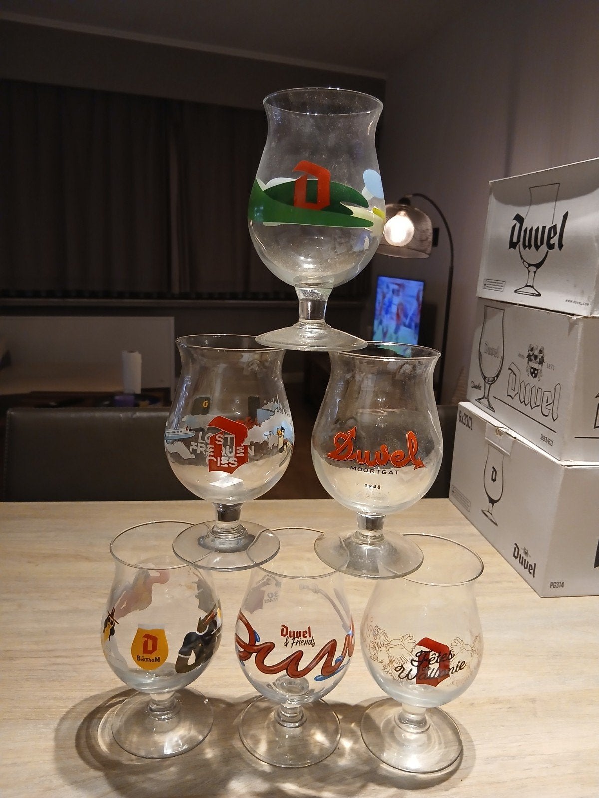 6 duvel glazen, Enlèvement, Neuf, Verre ou Verres, Duvel