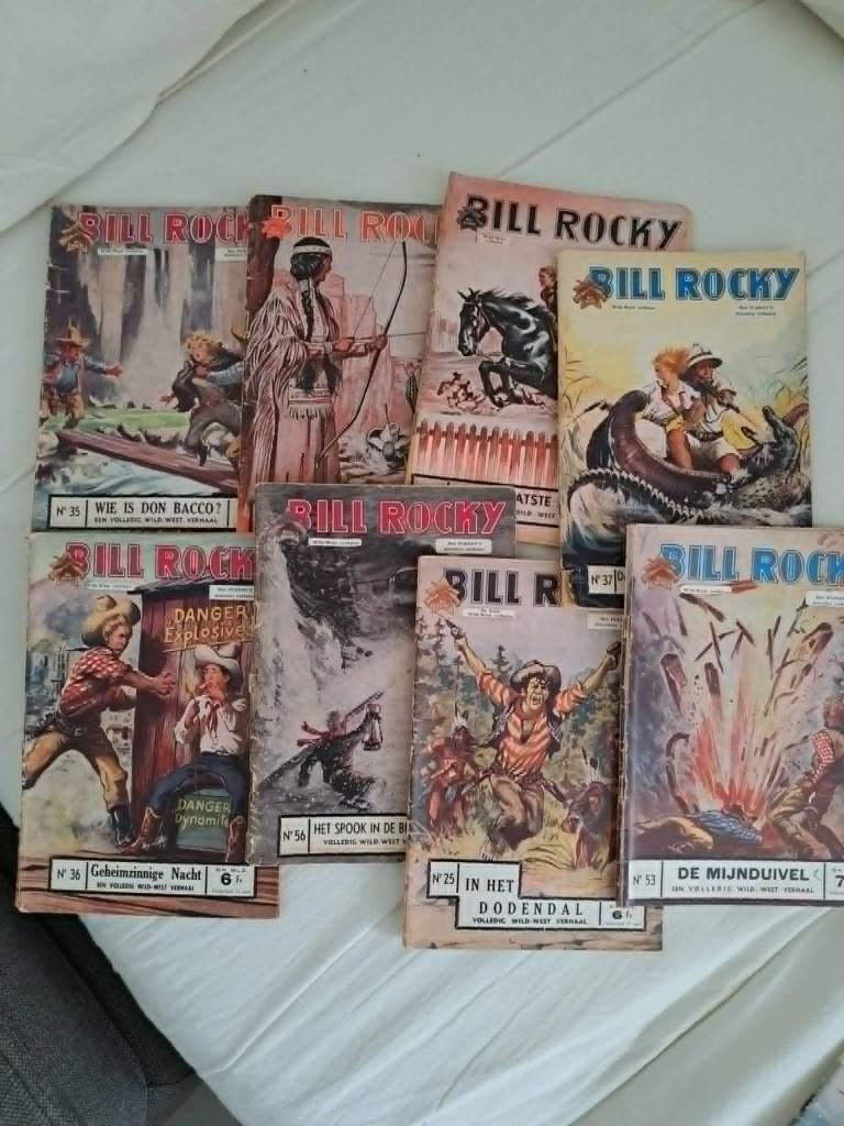 lot bill rocky western boekjes jaren '50, Boeken, Overige Boeken, Ophalen of Verzenden, Gelezen