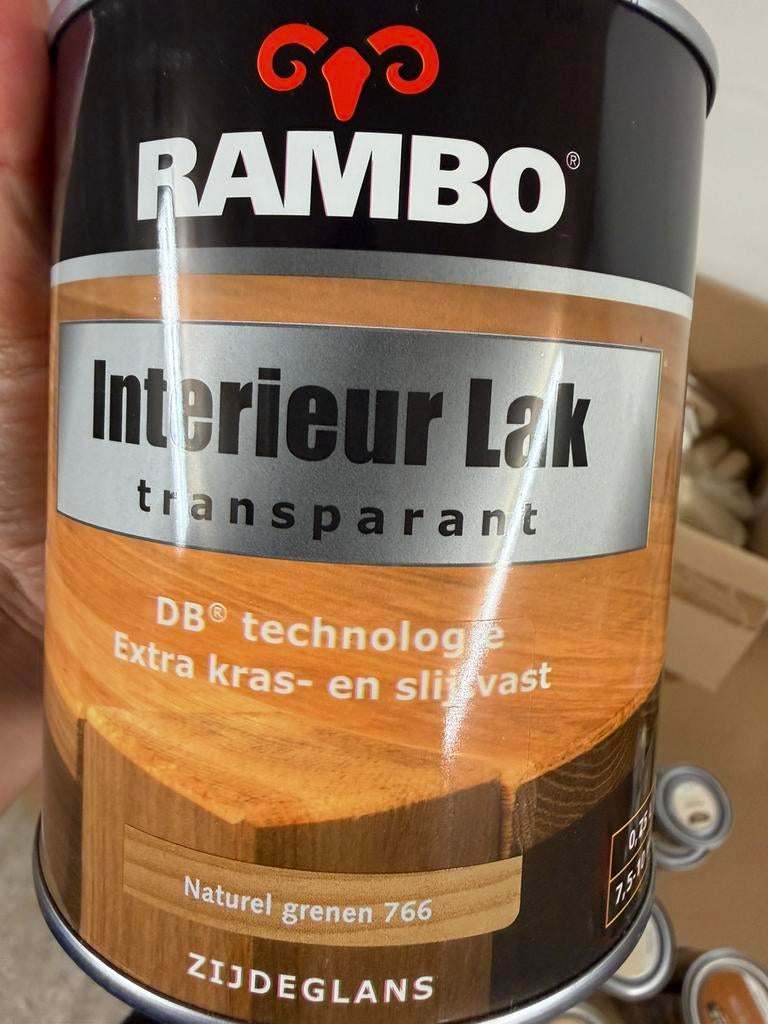Rambo interieurlak naturel grenen 0,75liter, Hobby en Vrije tijd, Knutselen, Nieuw, Hout, Transparant, Ophalen of Verzenden